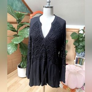 XCVI Black Lace Tunic